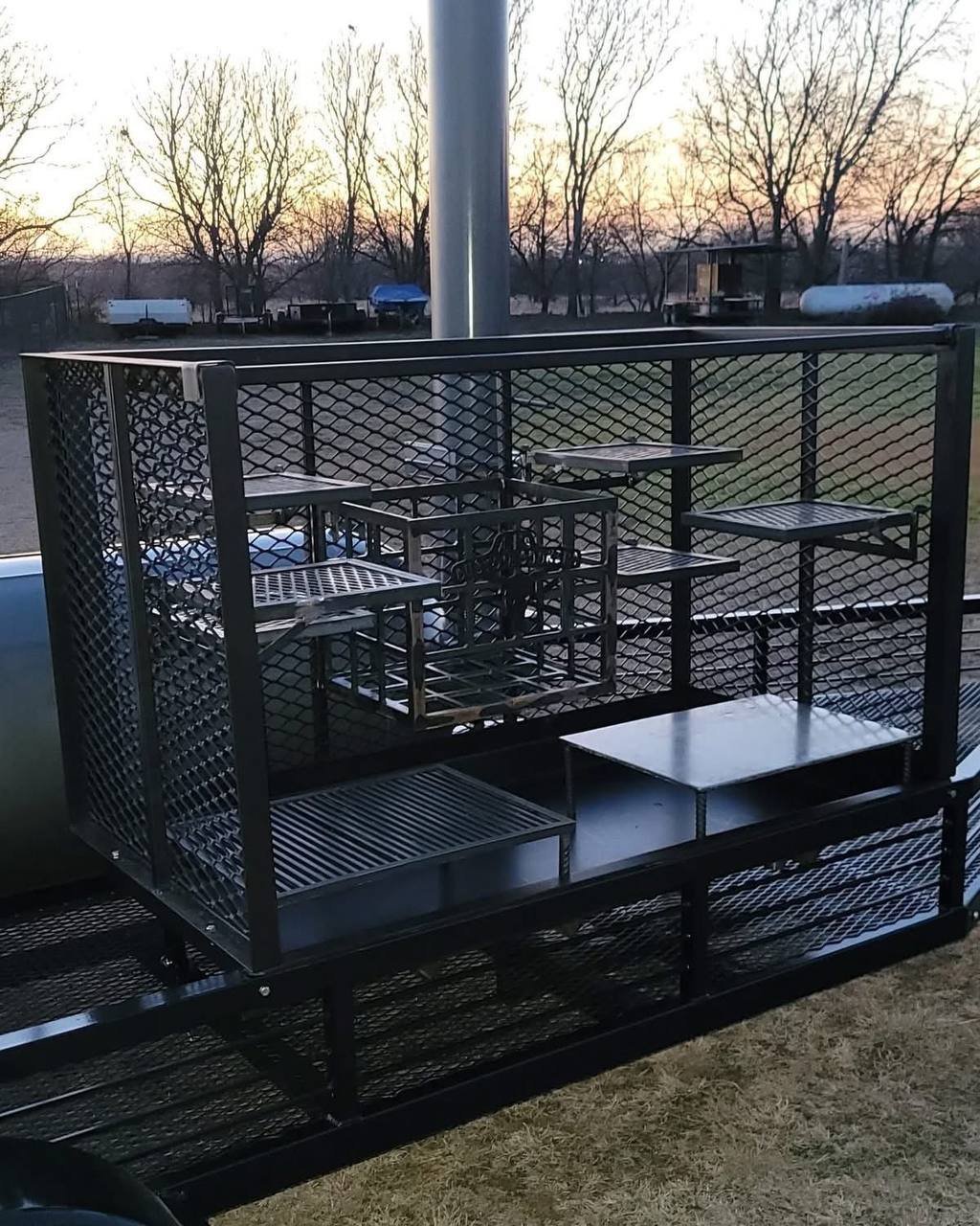 250 Gallon Offset Smoker on Custom Single Axle Trailer - Image 4