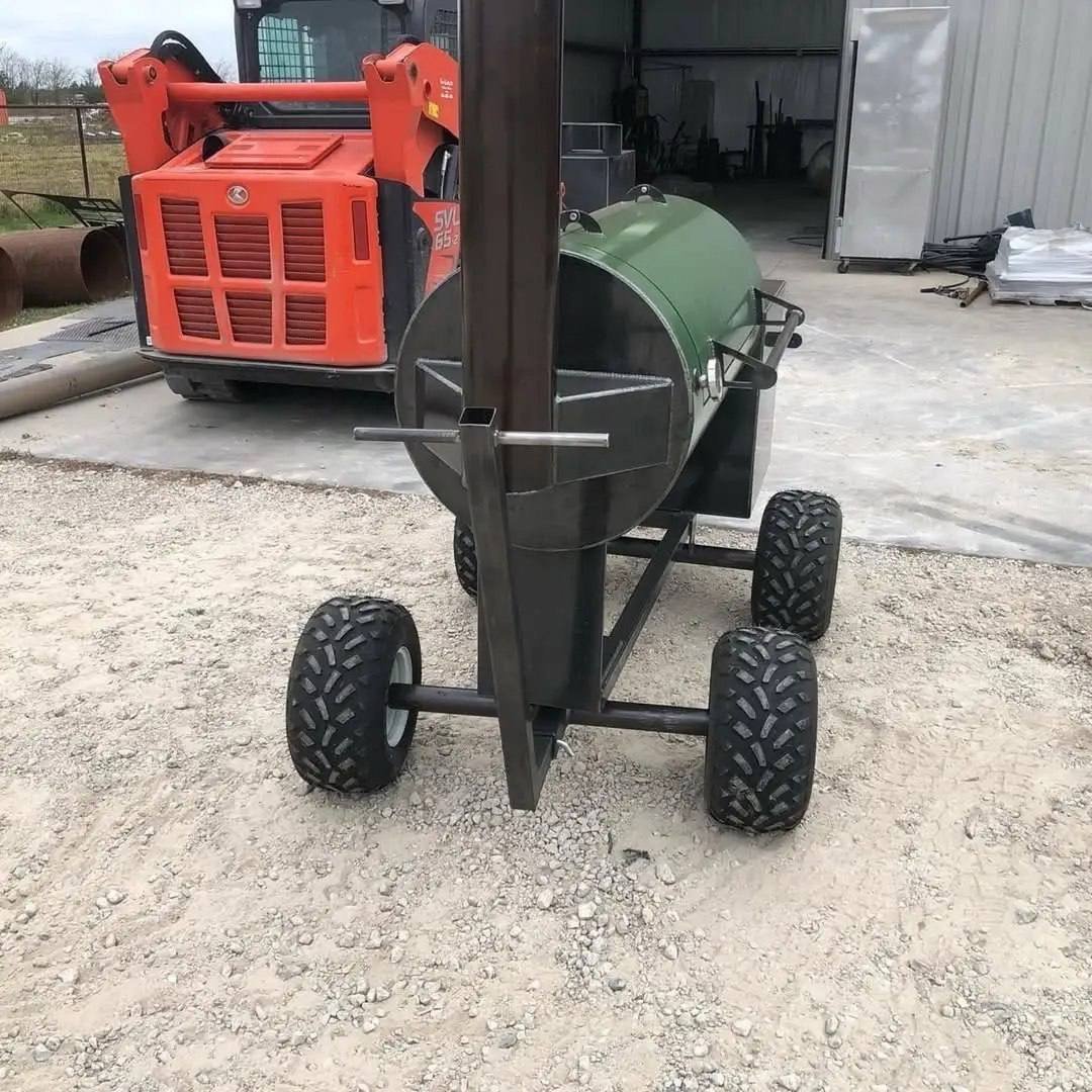 Green Offset Smoker on Off-Road Tires - Image 2