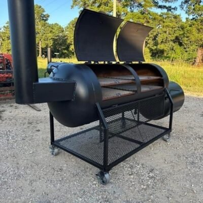 Large Dual-Door Offset Smoker on Casters