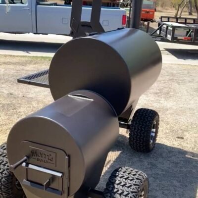 Morris Built Offset Smoker on Off-Road Tires